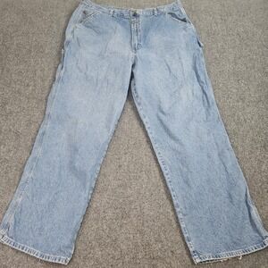 Vintage 90s Girbaud Carpenter Jeans Mens 40 Light Wash Denim‎ Baggy Workwear